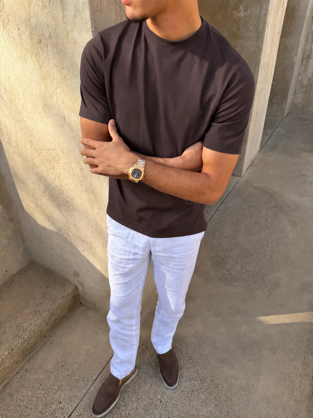 Mokka-braunes T-Shirt