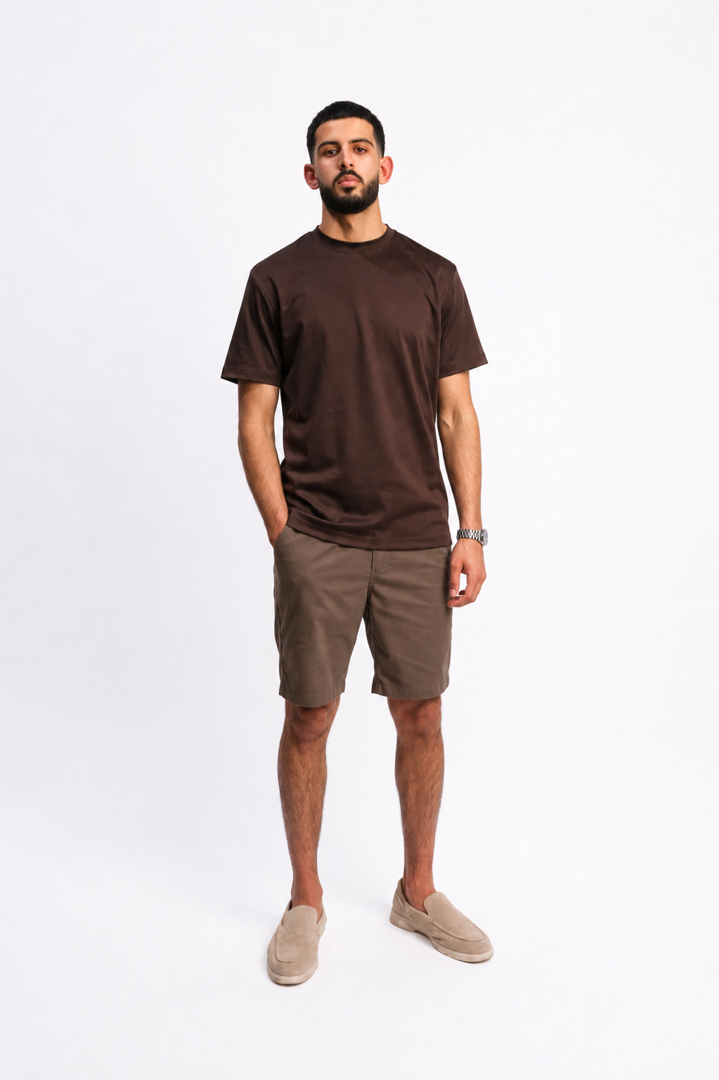 Mokka-braunes T-Shirt