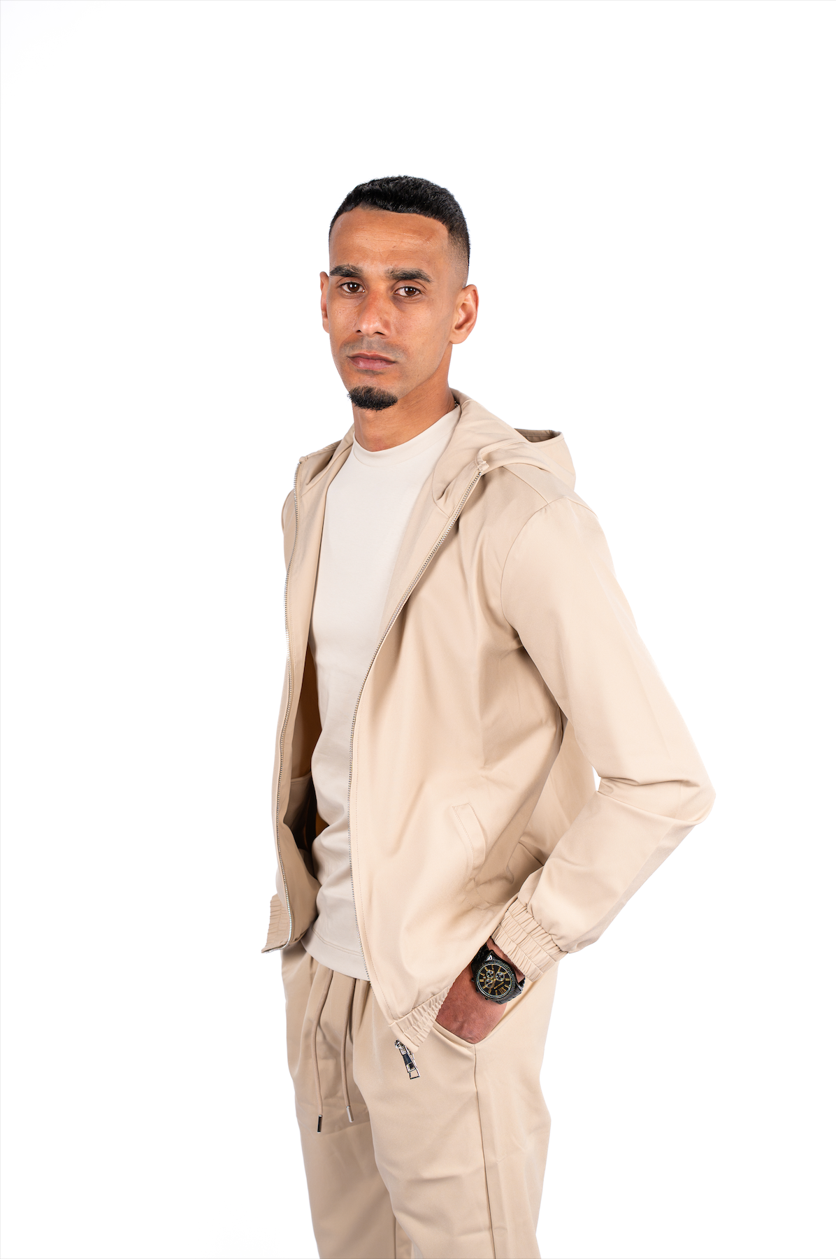 Techsuit Beige Kapuze