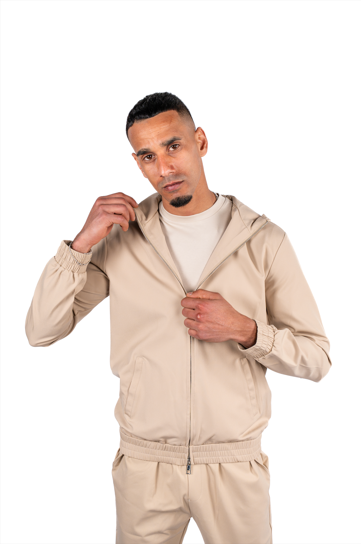 Techsuit Beige Kapuze