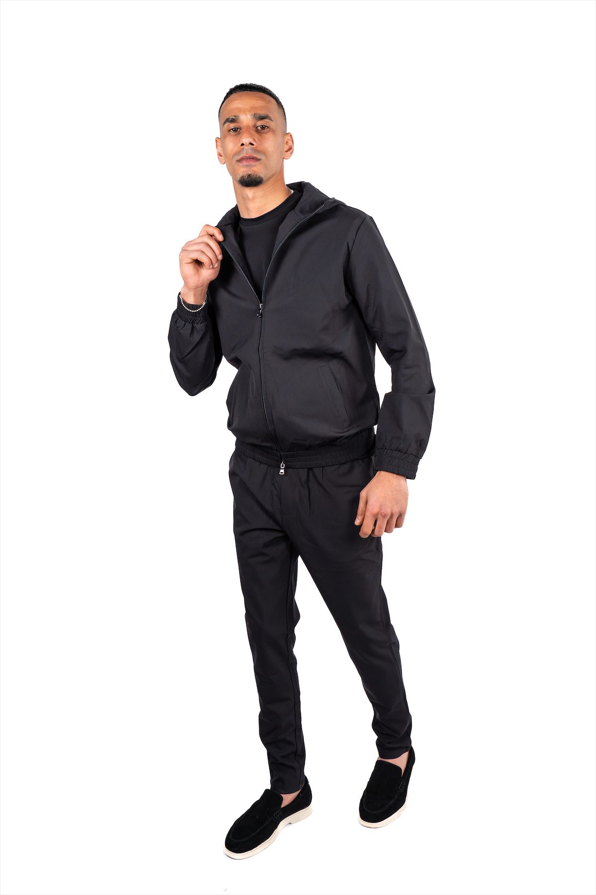 Techsuit Schwarz Kapuze
