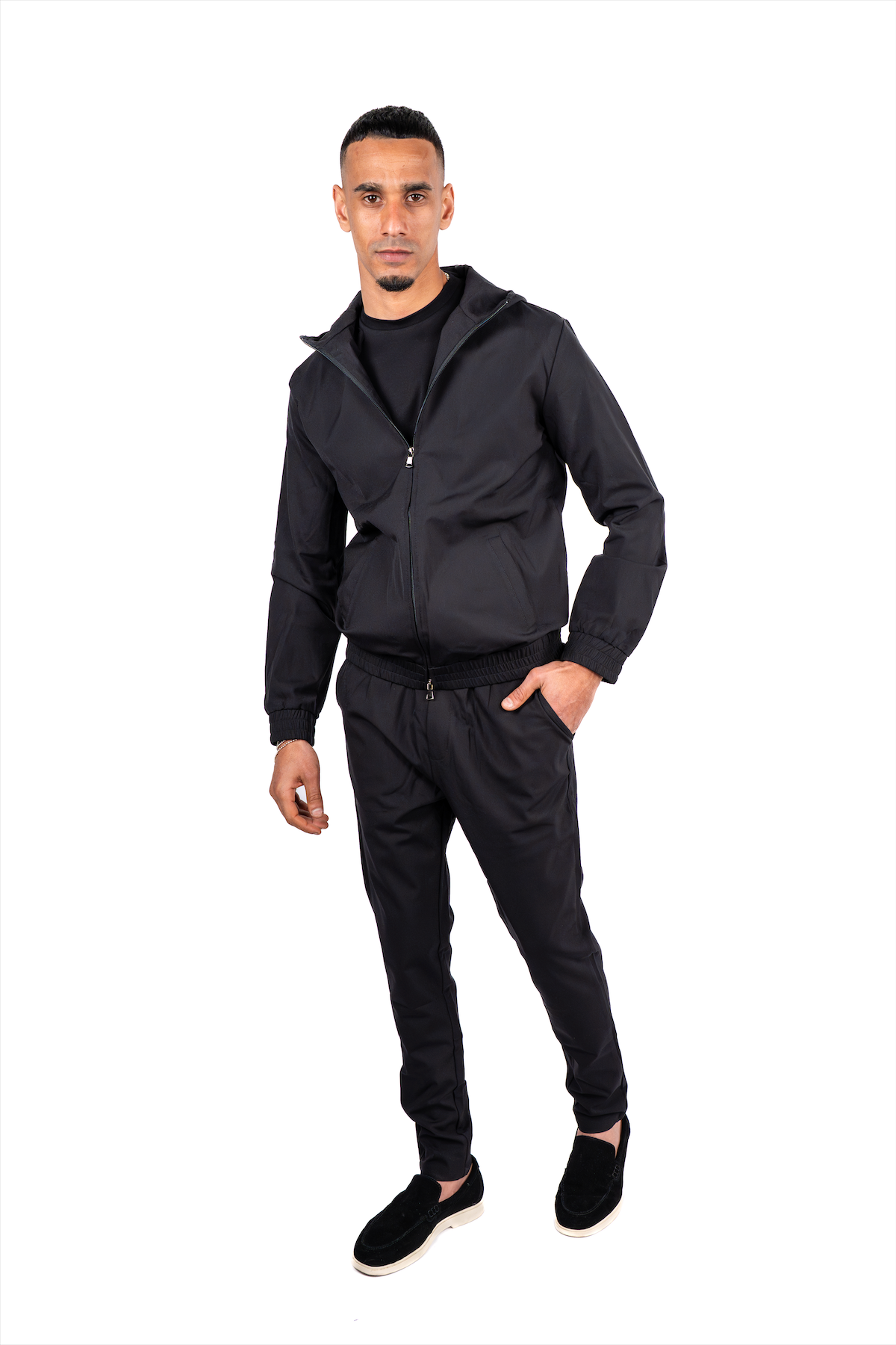 Techsuit Schwarz Kapuze
