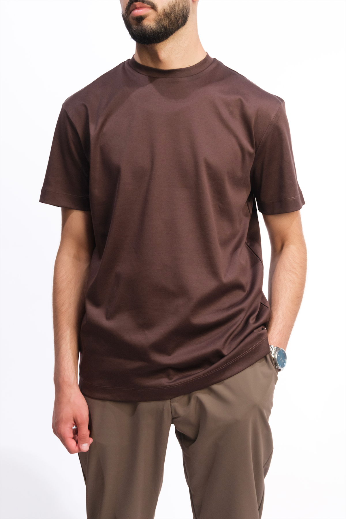 Mokka-braunes T-Shirt
